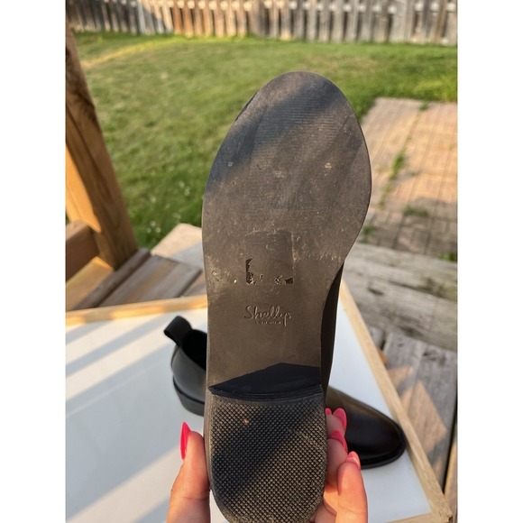 Shellys London Black Leather Flats Women's Size US7.5, EU38 - Picture 4 of 16
